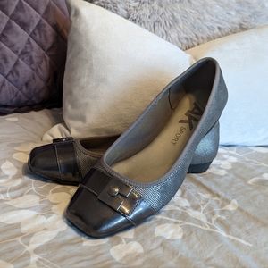 AK sport grey flats